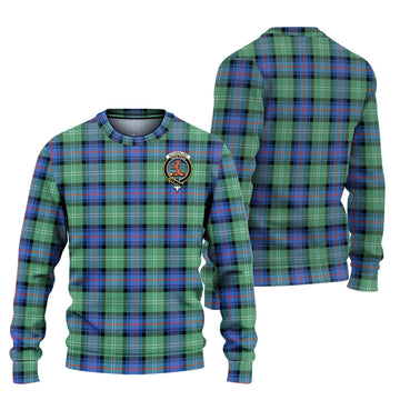 Sutherland Ancient Tartan Ugly Sweater with Family Crest