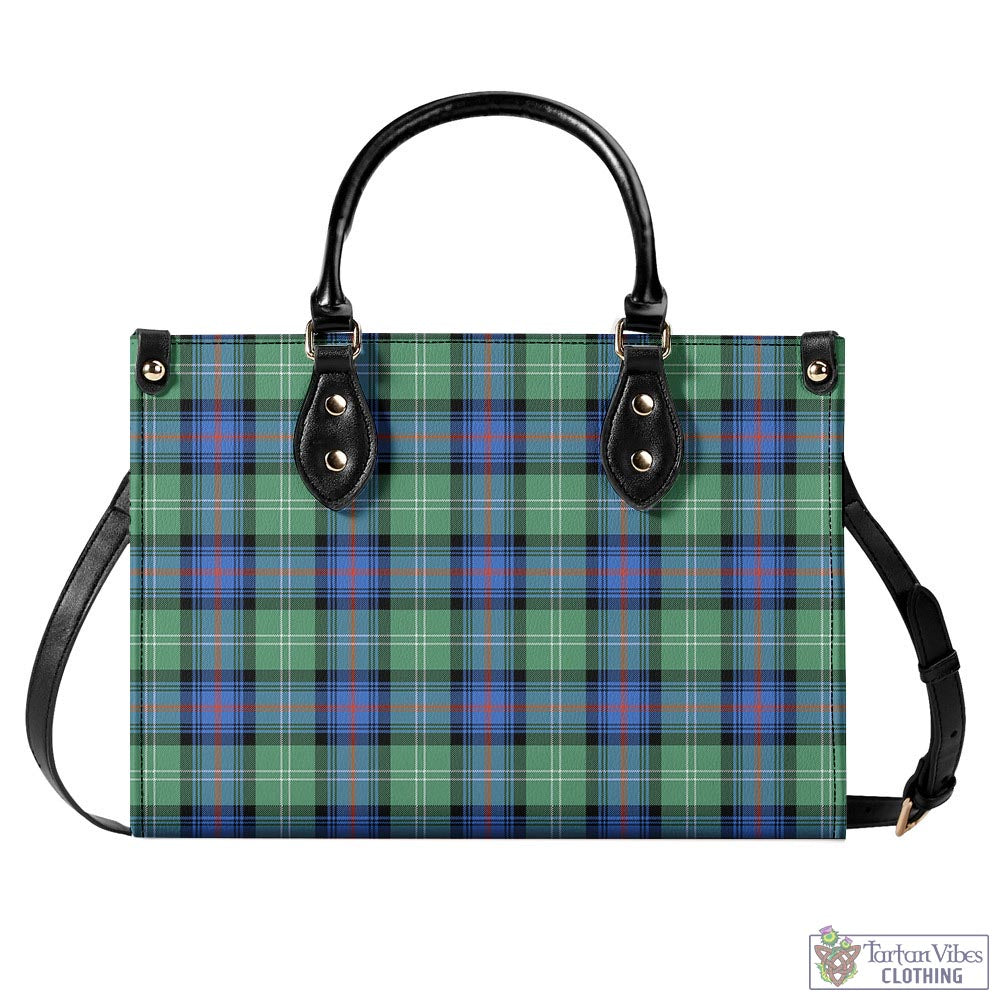 Tartan Vibes Clothing Sutherland Ancient Tartan Luxury Leather Handbags