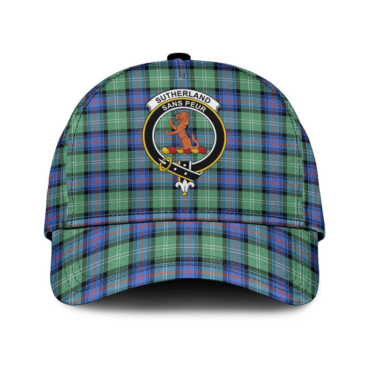 Sutherland Ancient Tartan Classic Cap with Family Crest Classic Cap Universal Fit - Tartan Vibes Clothing