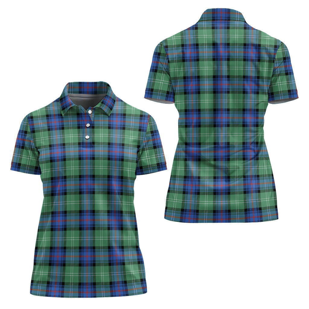 Sutherland Ancient Tartan Polo Shirt For Women Women - Tartan Vibes Clothing