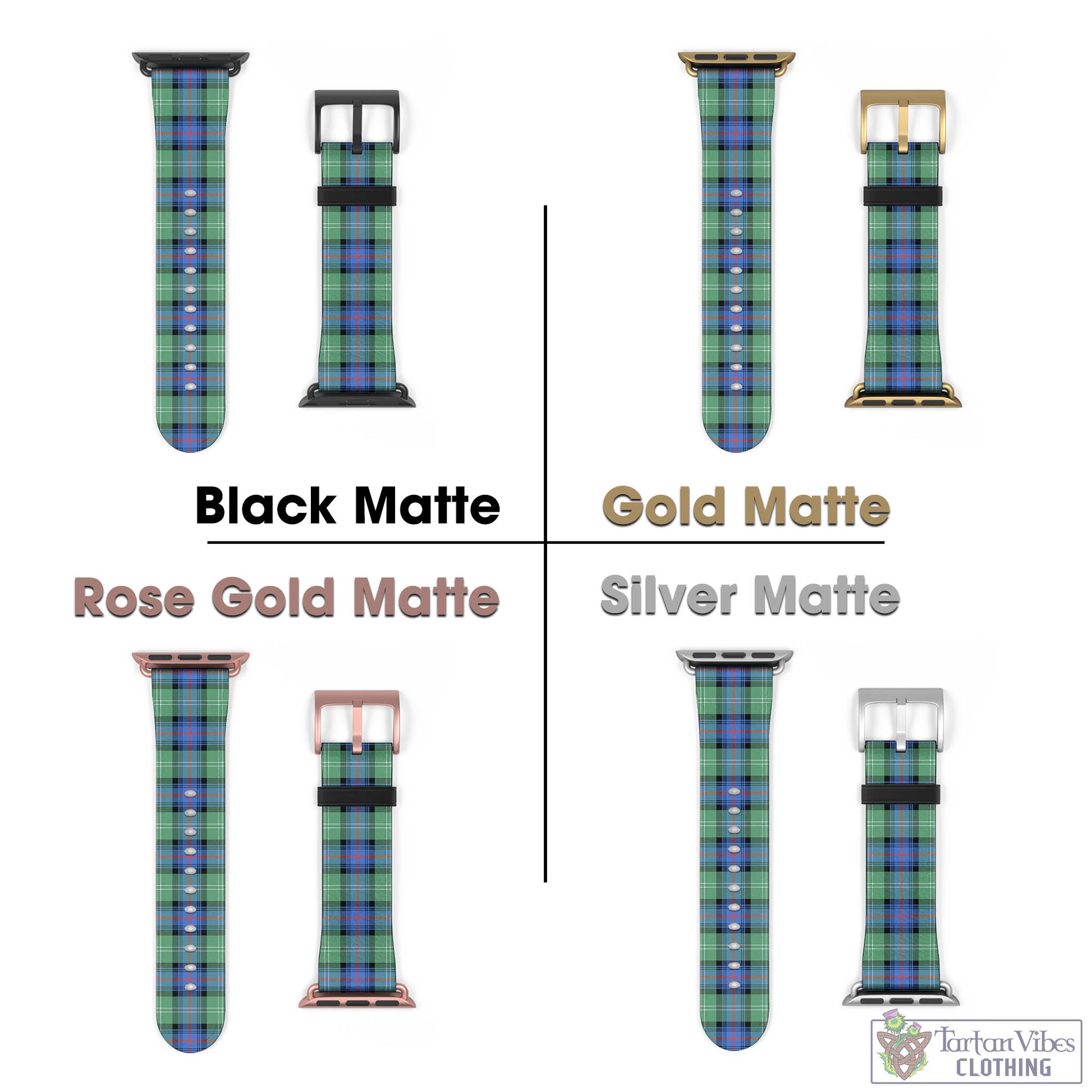 Tartan Vibes Clothing Sutherland Ancient Tartan Watch Band