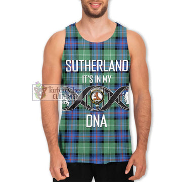 Sutherland Ancient Tartan Men's Tank Top with Family Crest DNA In Me Style