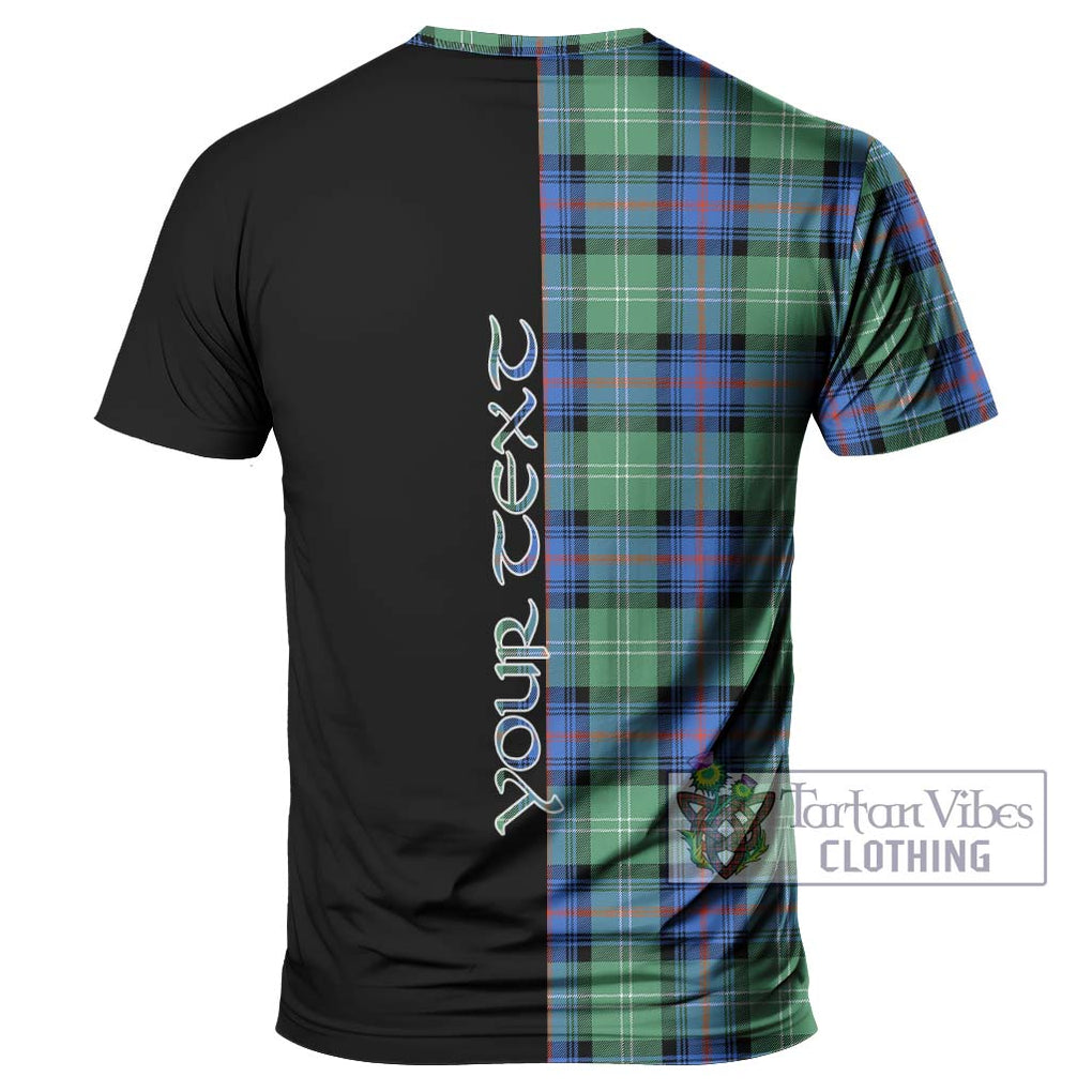 Sutherland Ancient Tartan T-Shirt with Family Crest and Half Of Me Style - Tartanvibesclothing Shop