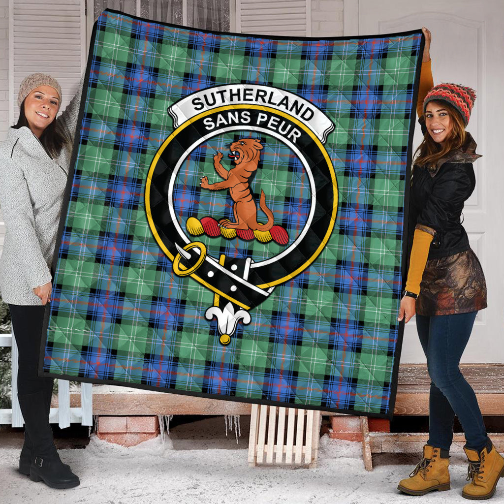 sutherland-ancient-tartan-quilt-with-family-crest