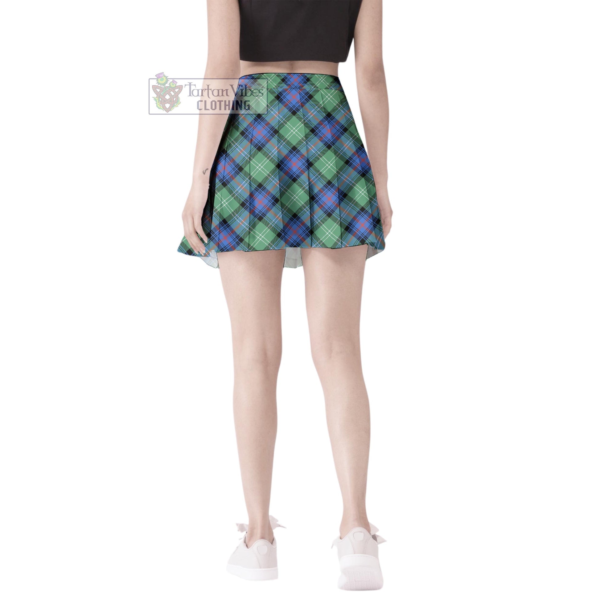 Tartan Vibes Clothing Sutherland Ancient Tartan Women's Plated Mini Skirt