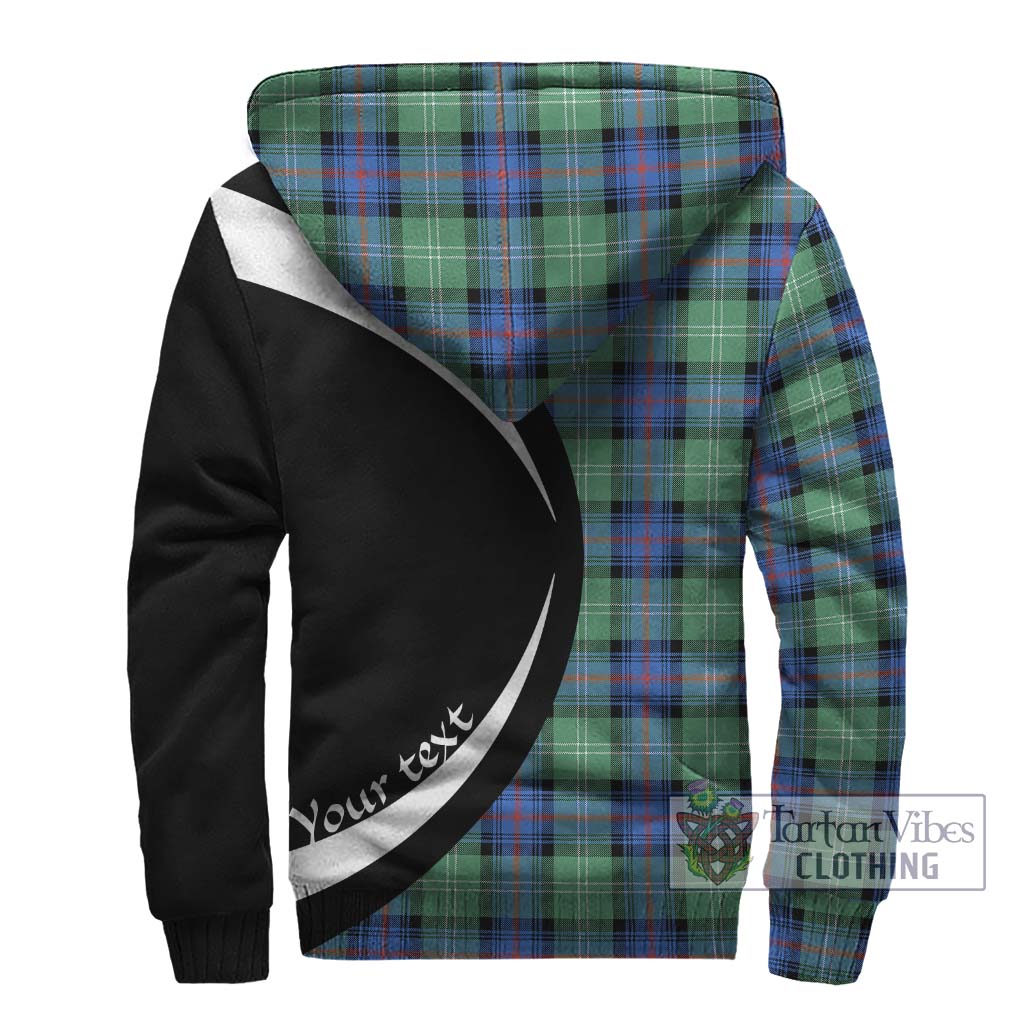 Sutherland Ancient Tartan Sherpa Hoodie with Family Crest Circle Style - Tartan Vibes Clothing