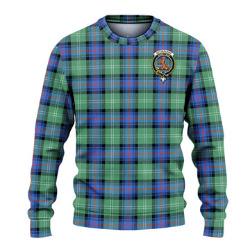 Sutherland Ancient Tartan Ugly Sweater with Family Crest