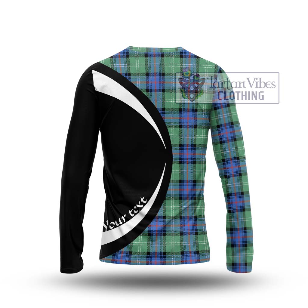 Sutherland Ancient Tartan Long Sleeve T-Shirt with Family Crest Circle Style - Tartan Vibes Clothing