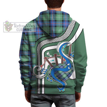 Sutherland Ancient Tartan Hoodie with Epic Bagpipe Style