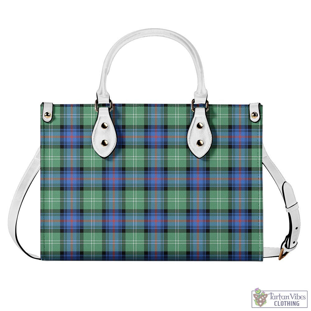 Tartan Vibes Clothing Sutherland Ancient Tartan Luxury Leather Handbags