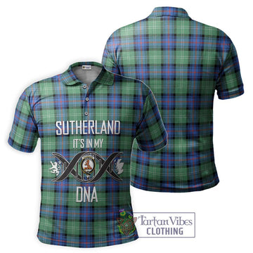 Sutherland Ancient Tartan Polo Shirt with Family Crest DNA In Me Style