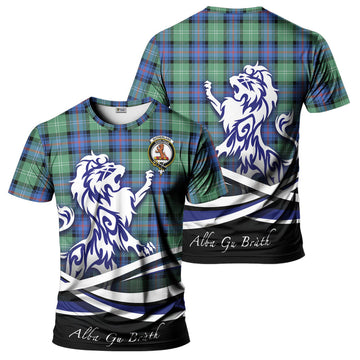 Sutherland Ancient Tartan T-Shirt with Alba Gu Brath Regal Lion Emblem