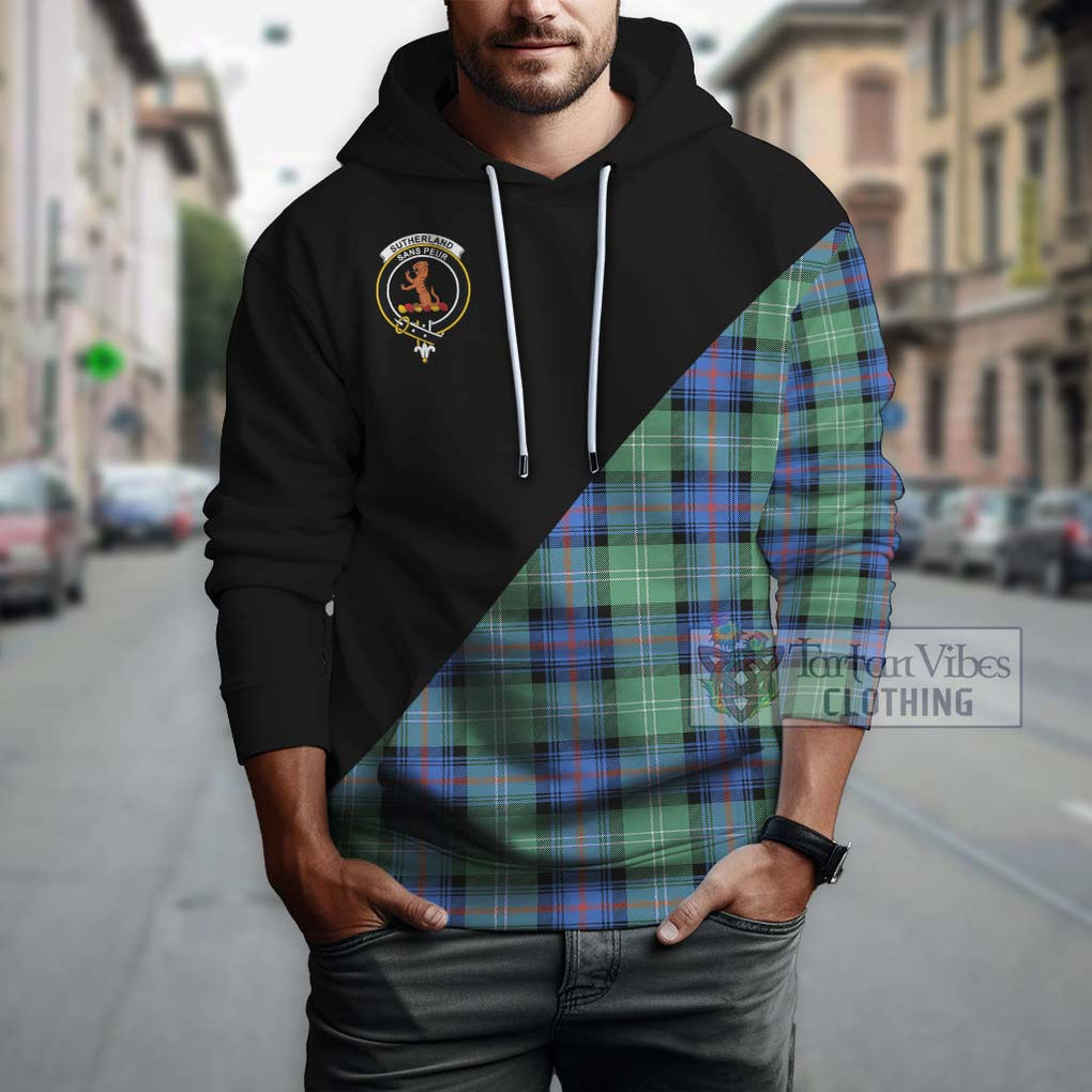 Sutherland Ancient Tartan Hoodie with Family Crest and Military Logo Style - Tartanvibesclothing Shop