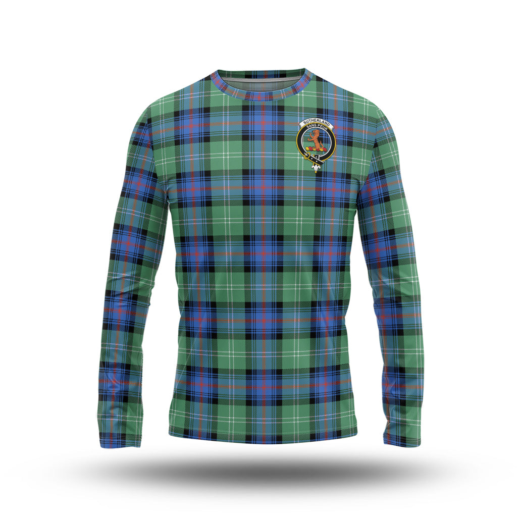 sutherland-ancient-tartan-long-sleeve-t-shirt-with-family-crest