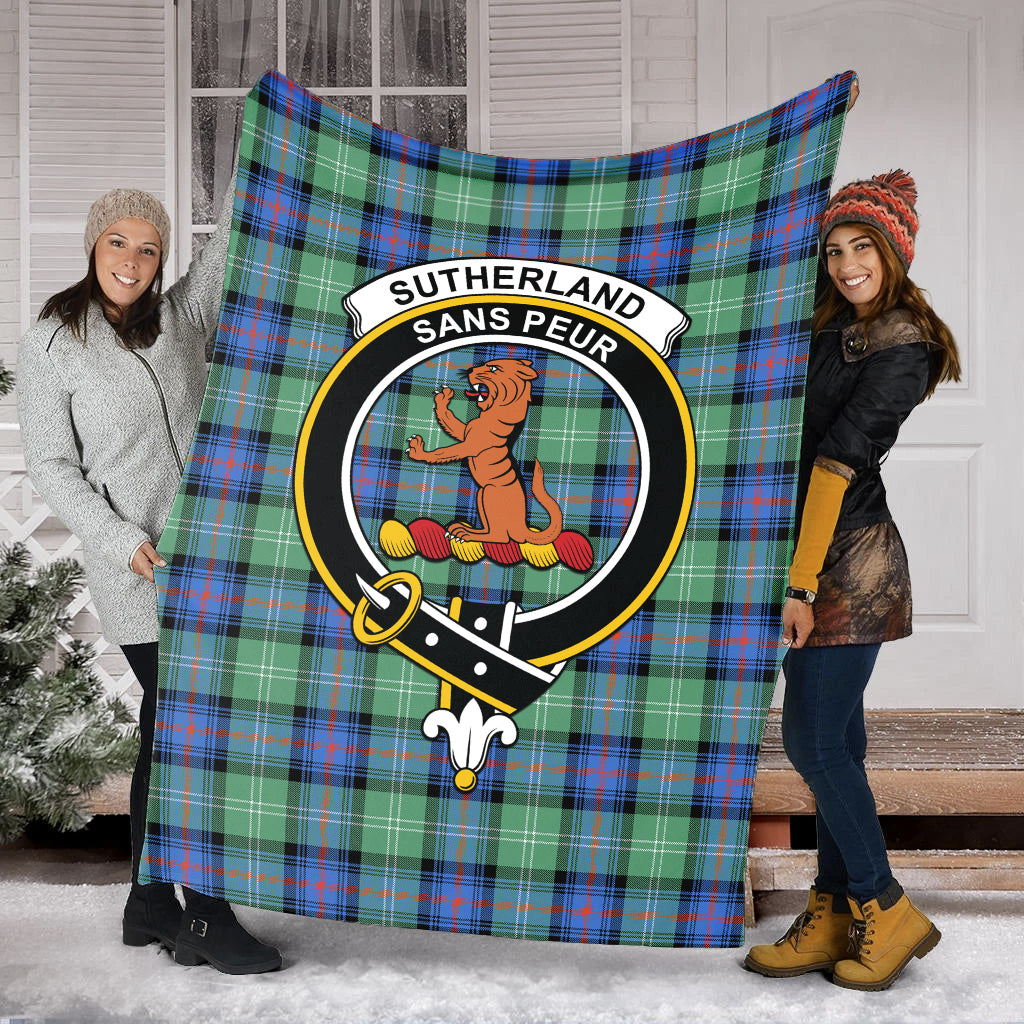 sutherland-ancient-tartab-blanket-with-family-crest