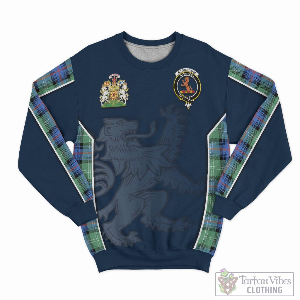 Tartan Vibes Clothing Sutherland Ancient Tartan Sweater with Family Crest and Lion Rampant Vibes Sport Style