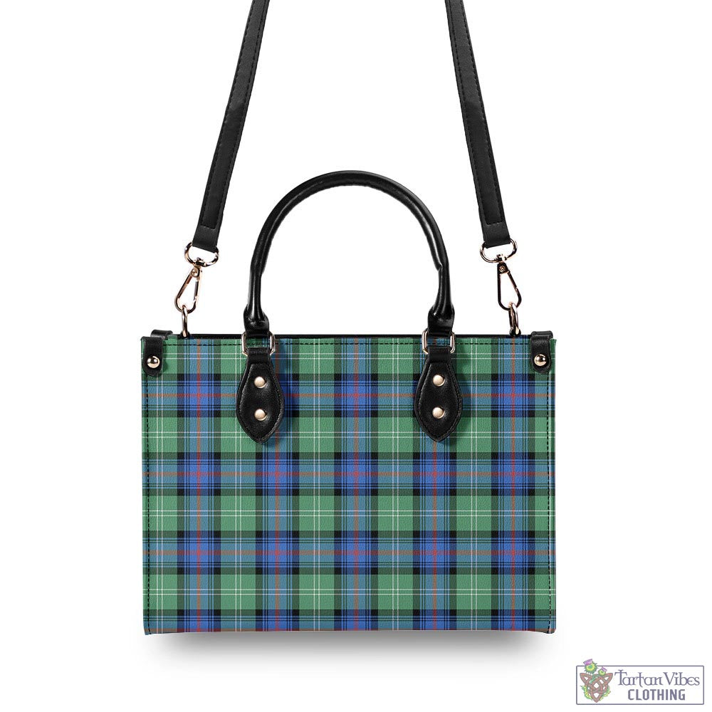 Tartan Vibes Clothing Sutherland Ancient Tartan Luxury Leather Handbags