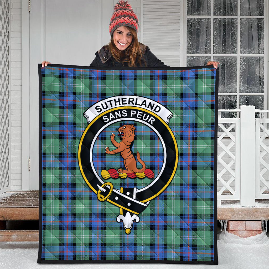 sutherland-ancient-tartan-quilt-with-family-crest