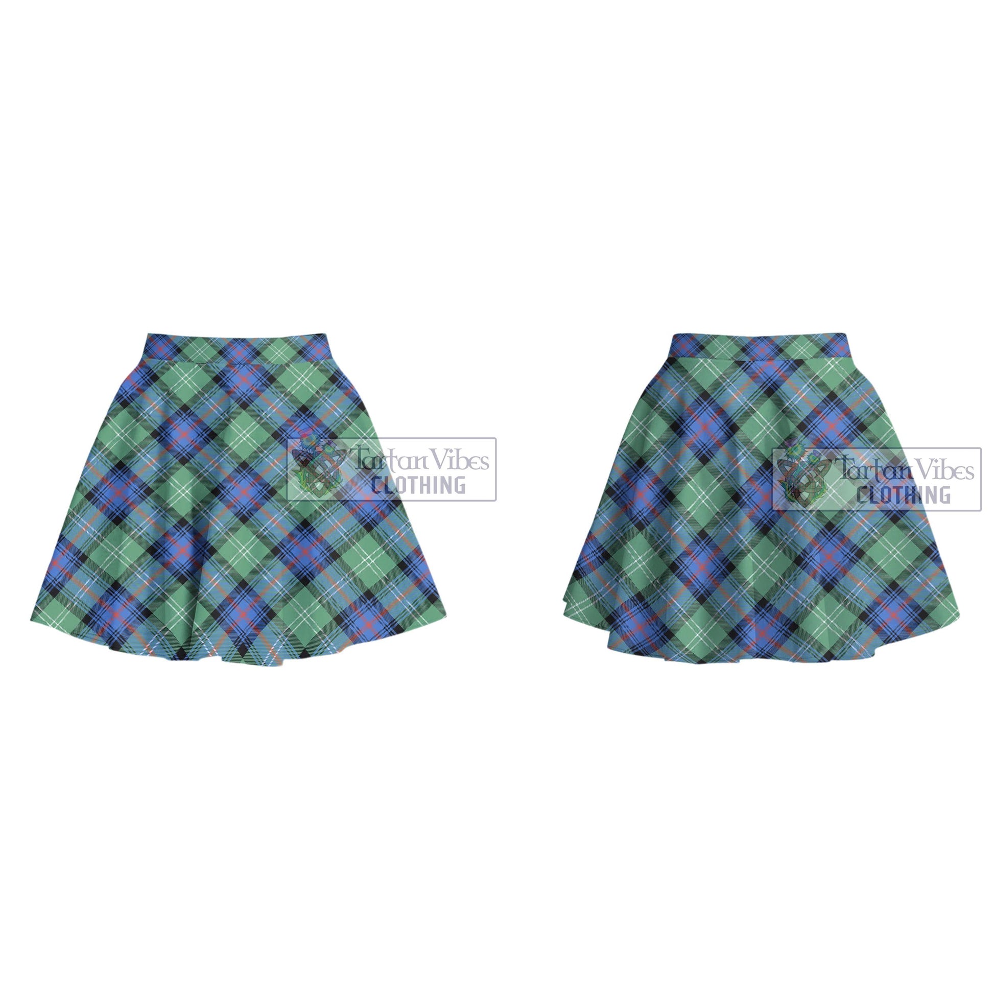 Tartan Vibes Clothing Sutherland Ancient Tartan Women's Plated Mini Skirt