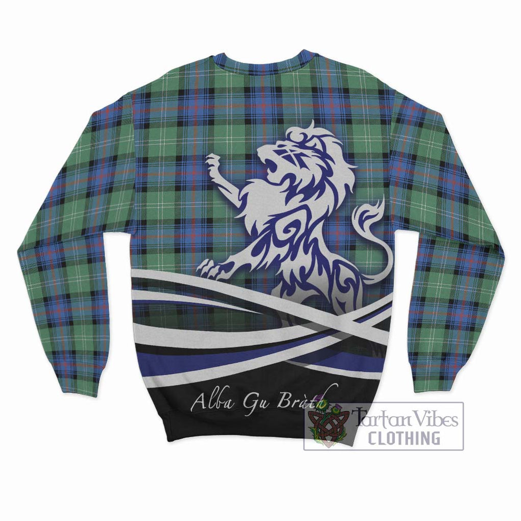 Sutherland Ancient Tartan Sweatshirt with Alba Gu Brath Regal Lion Emblem - Tartanvibesclothing Shop