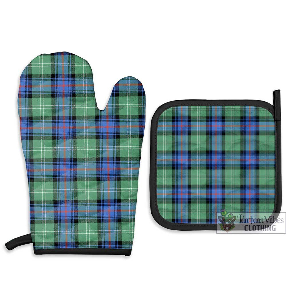 Sutherland Ancient Tartan Combo Oven Mitt & Pot-Holder Combo 1 Oven Mitt & 2 Pot-Holder Black - Tartan Vibes Clothing