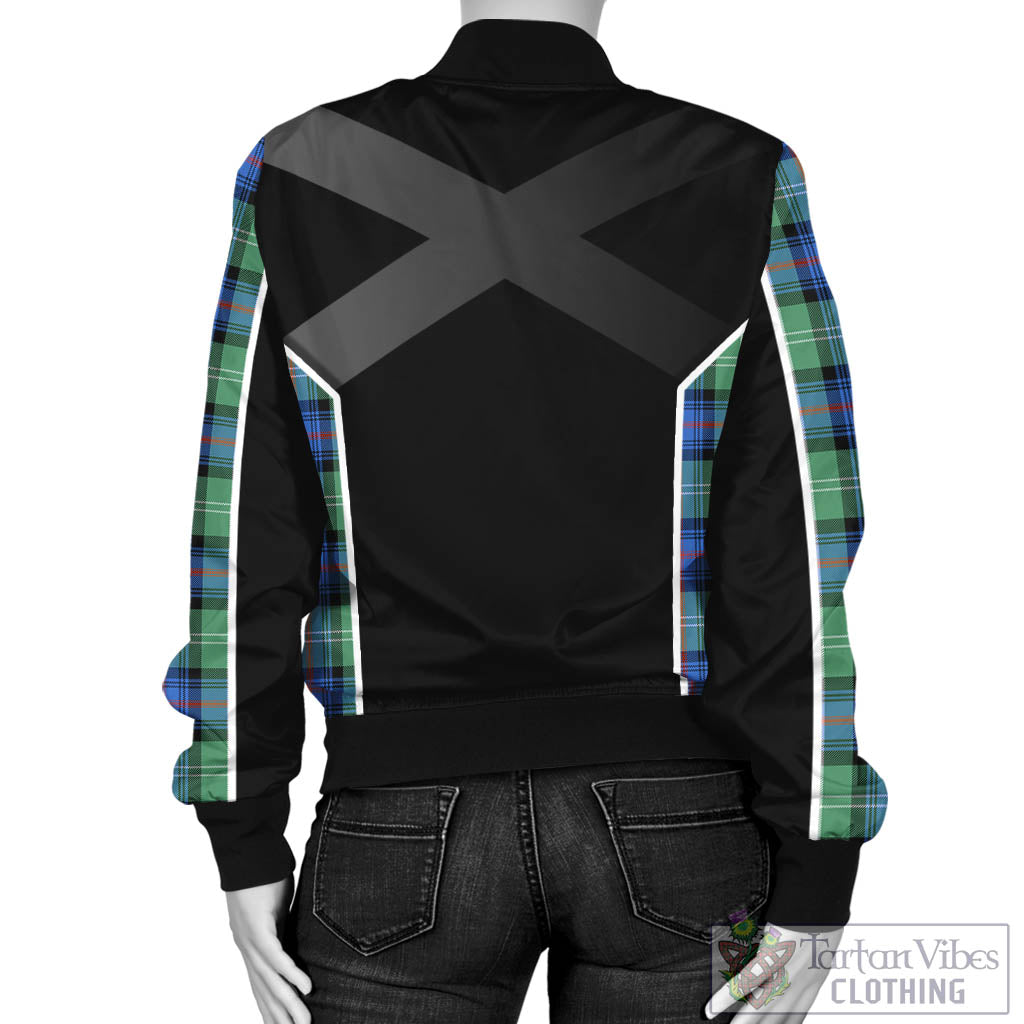 Tartan Vibes Clothing Sutherland Ancient Tartan Bomber Jacket with Family Crest and Scottish Thistle Vibes Sport Style