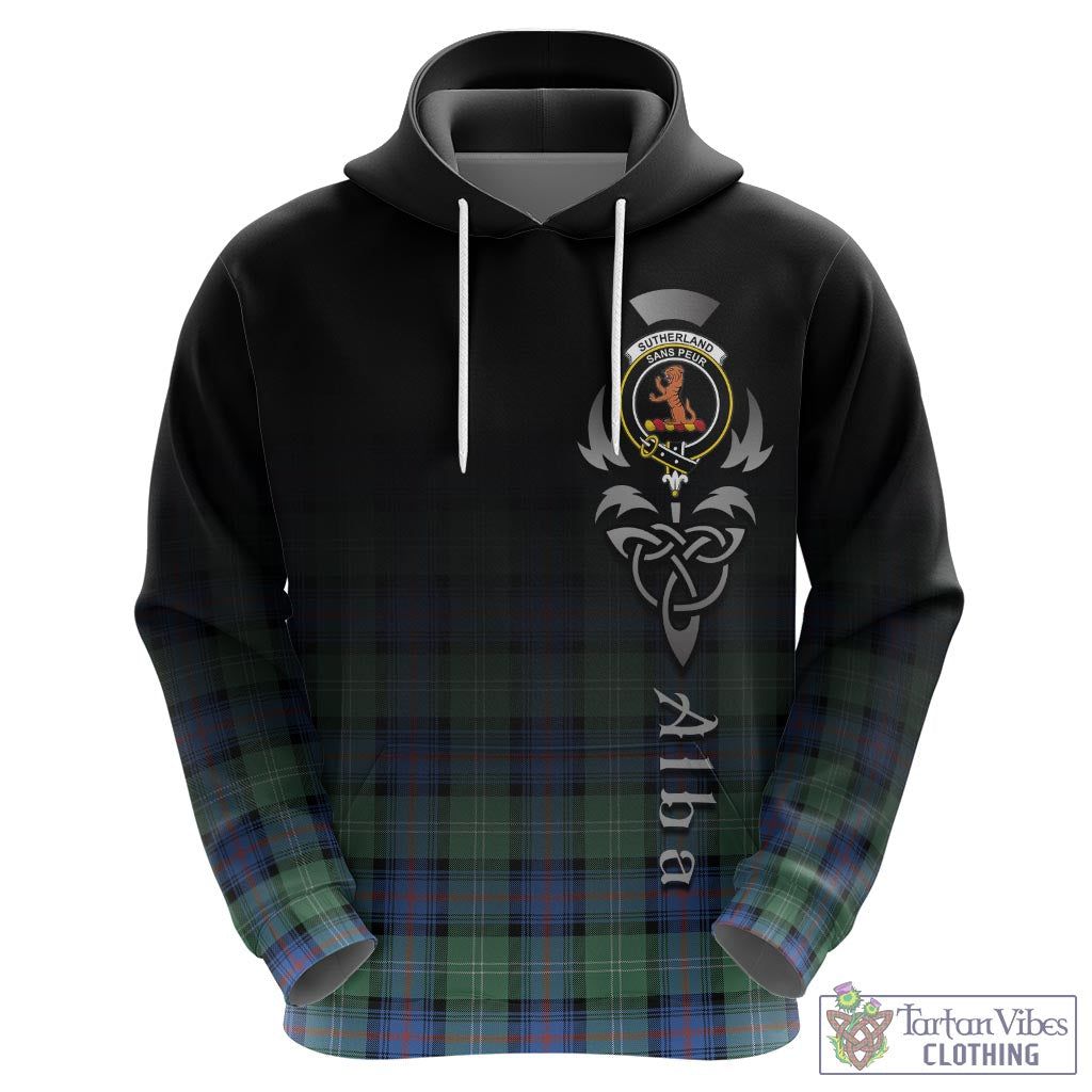 Tartan Vibes Clothing Sutherland Ancient Tartan Hoodie Featuring Alba Gu Brath Family Crest Celtic Inspired