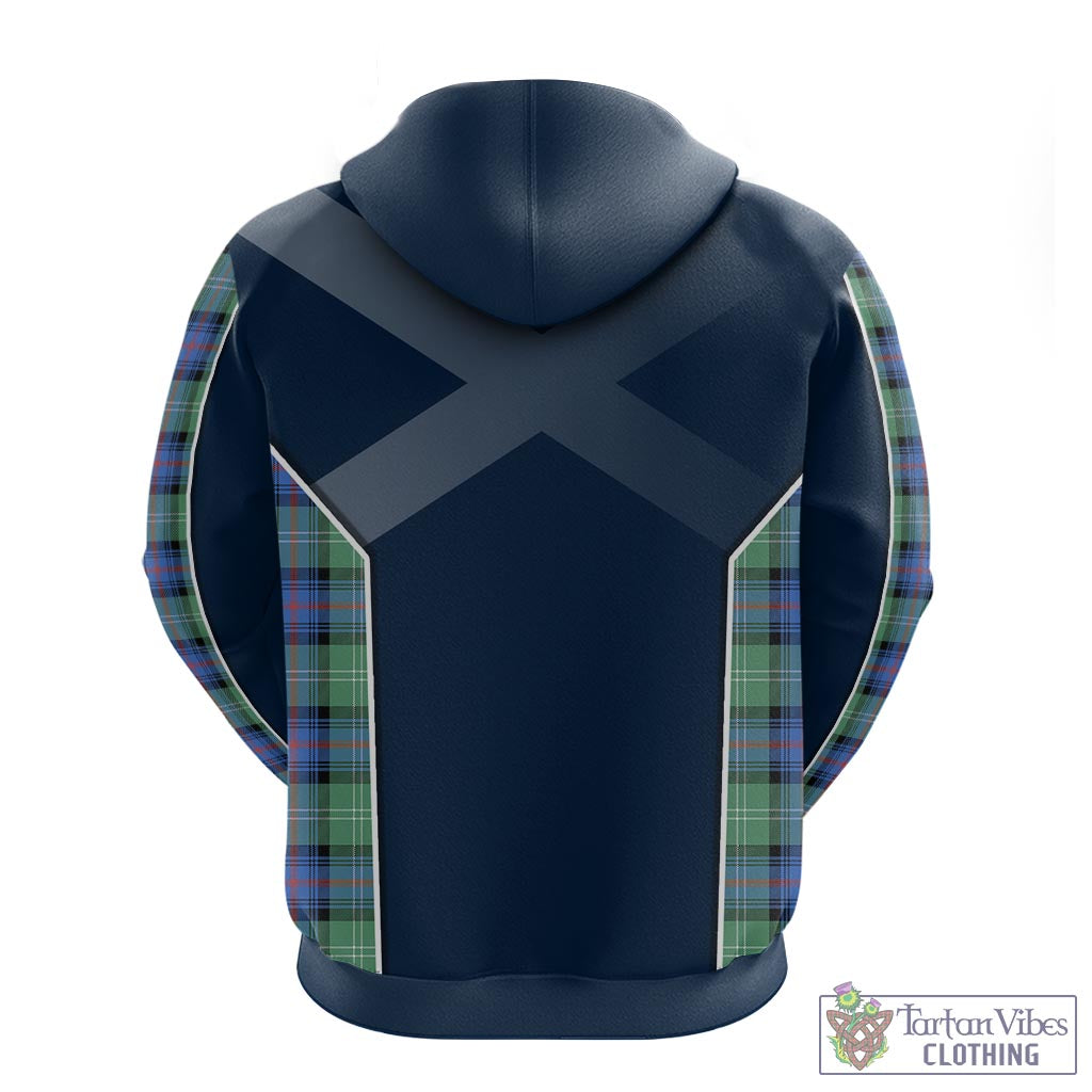 Tartan Vibes Clothing Sutherland Ancient Tartan Hoodie with Family Crest and Scottish Thistle Vibes Sport Style