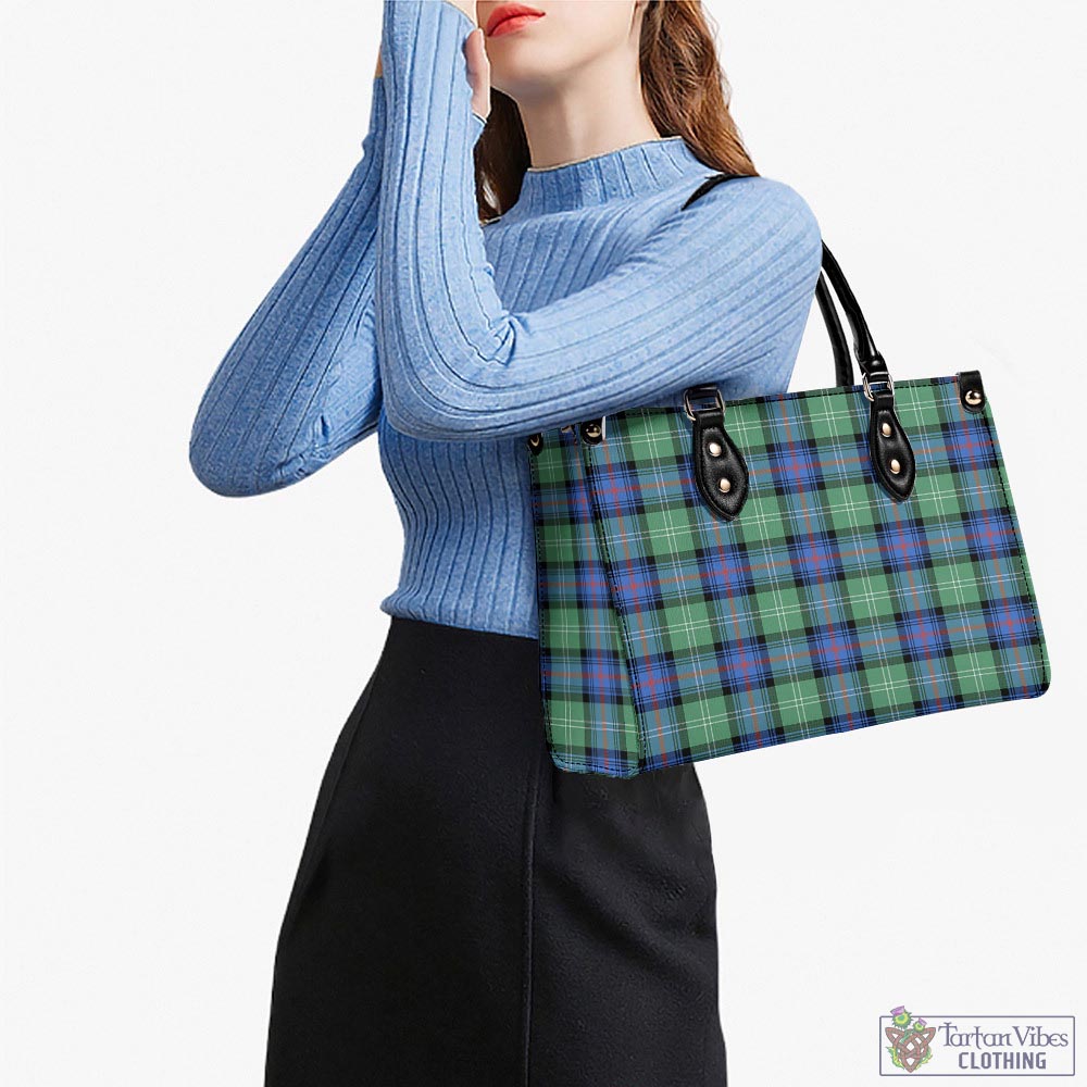 Tartan Vibes Clothing Sutherland Ancient Tartan Luxury Leather Handbags