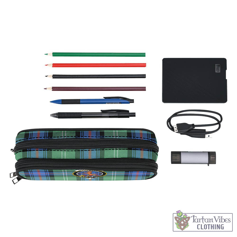 Tartan Vibes Clothing Sutherland Ancient Tartan Pen and Pencil Case with Family Crest