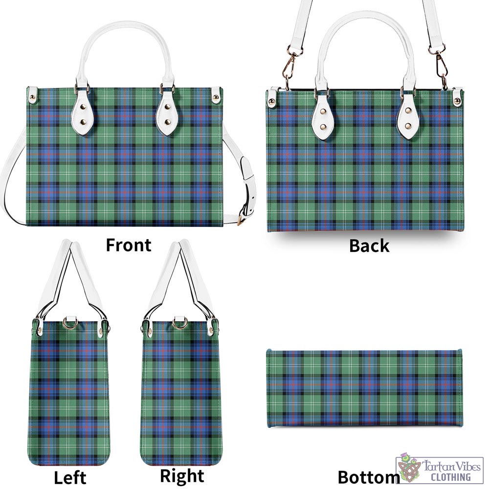 Tartan Vibes Clothing Sutherland Ancient Tartan Luxury Leather Handbags