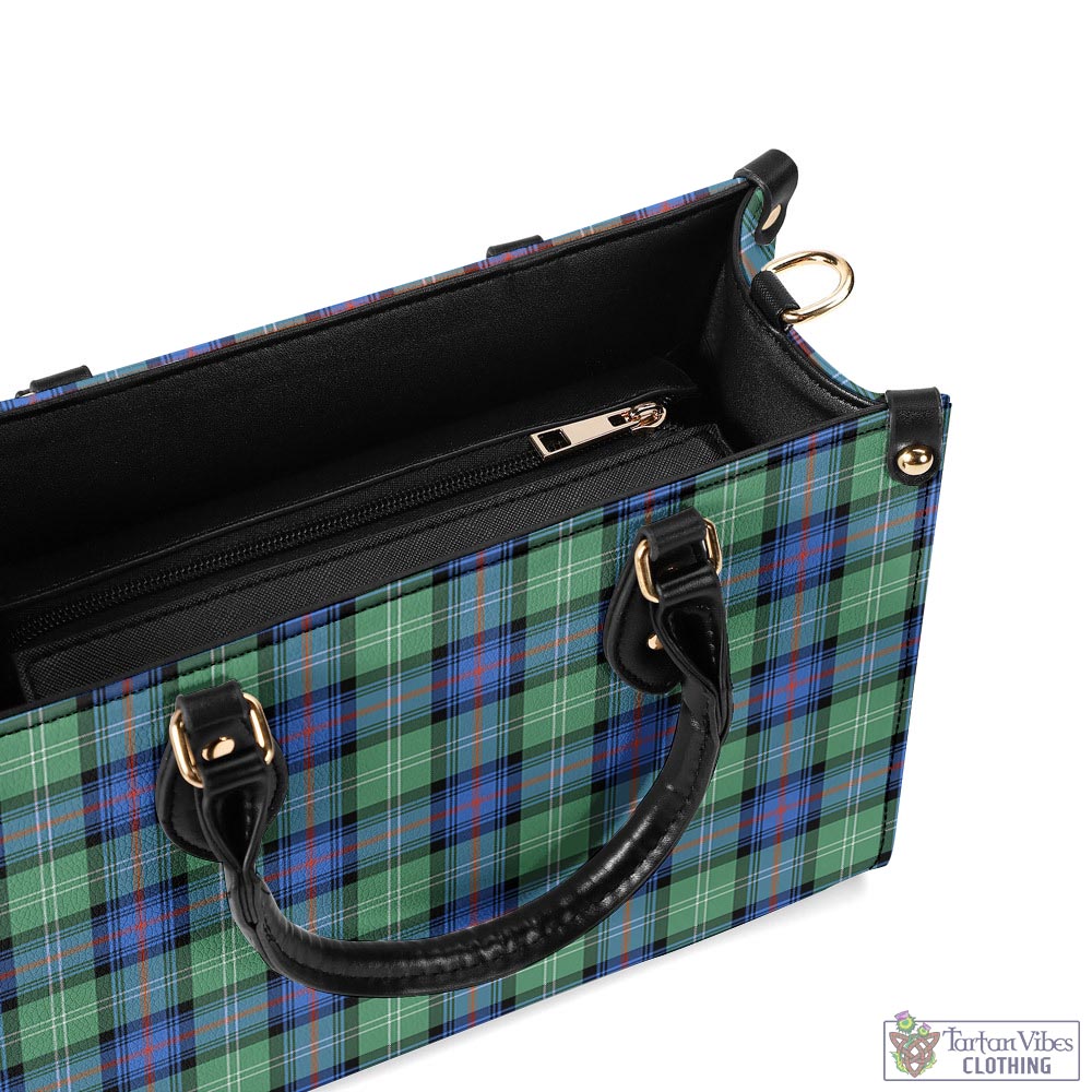 Tartan Vibes Clothing Sutherland Ancient Tartan Luxury Leather Handbags