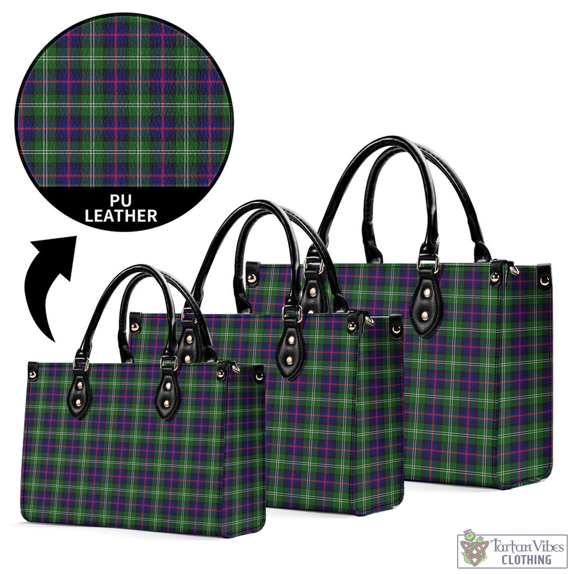 Tartan Vibes Clothing Sutherland Modern Tartan Luxury Leather Handbags