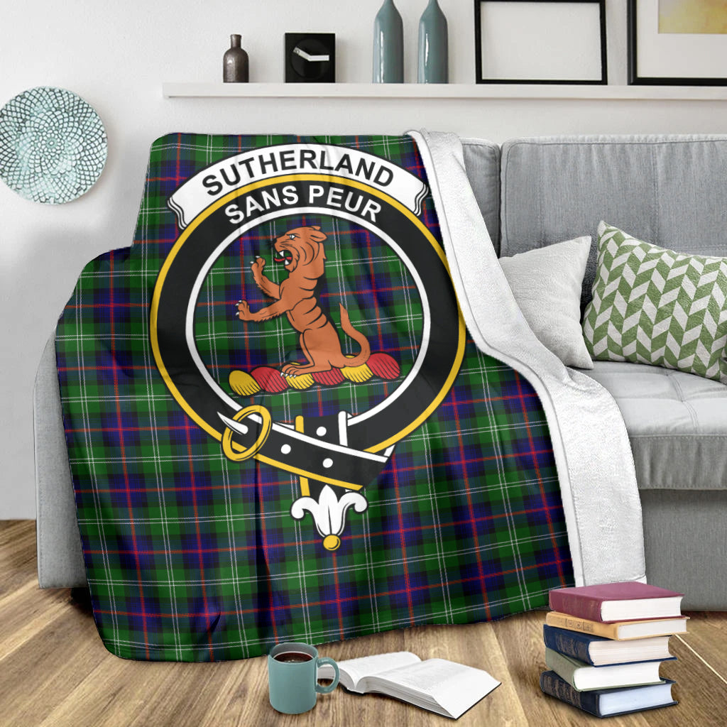 sutherland-modern-tartab-blanket-with-family-crest