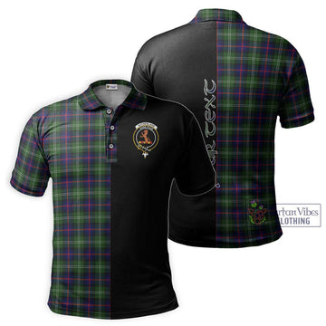 Sutherland Tartan Polo Shirt with Family Crest and Half Of Me Style