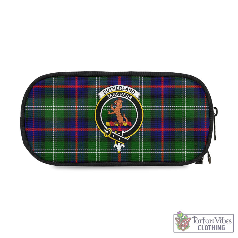 Tartan Vibes Clothing Sutherland Modern Tartan Pen and Pencil Case with Family Crest