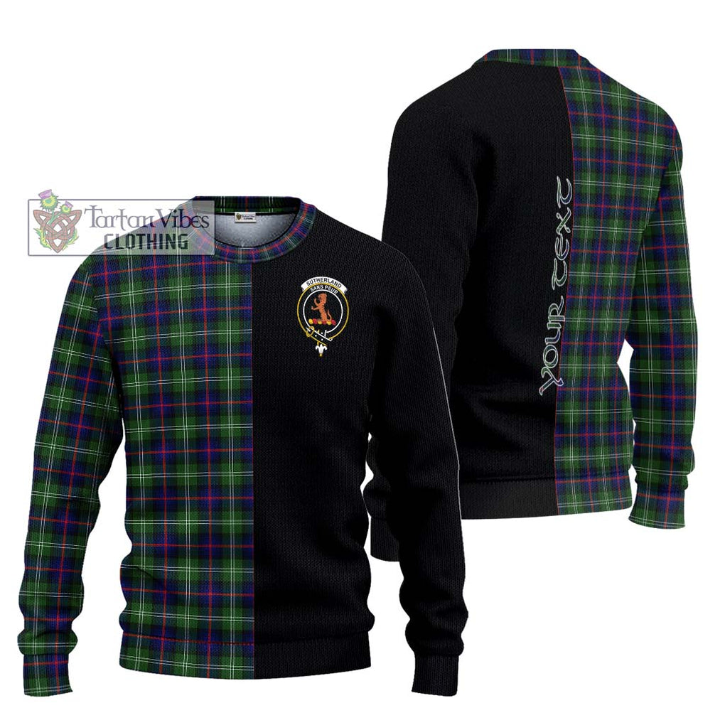 Sutherland Tartan Knitted Sweater with Family Crest and Half Of Me Style Unisex - Tartanvibesclothing Shop