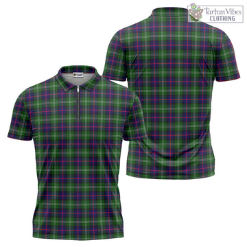 Sutherland Modern Tartan Zipper Polo Shirt