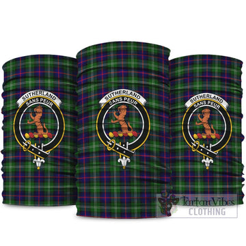 Sutherland Tartan Neck Gaiters, Tartan Bandanas, Tartan Head Band with Family Crest