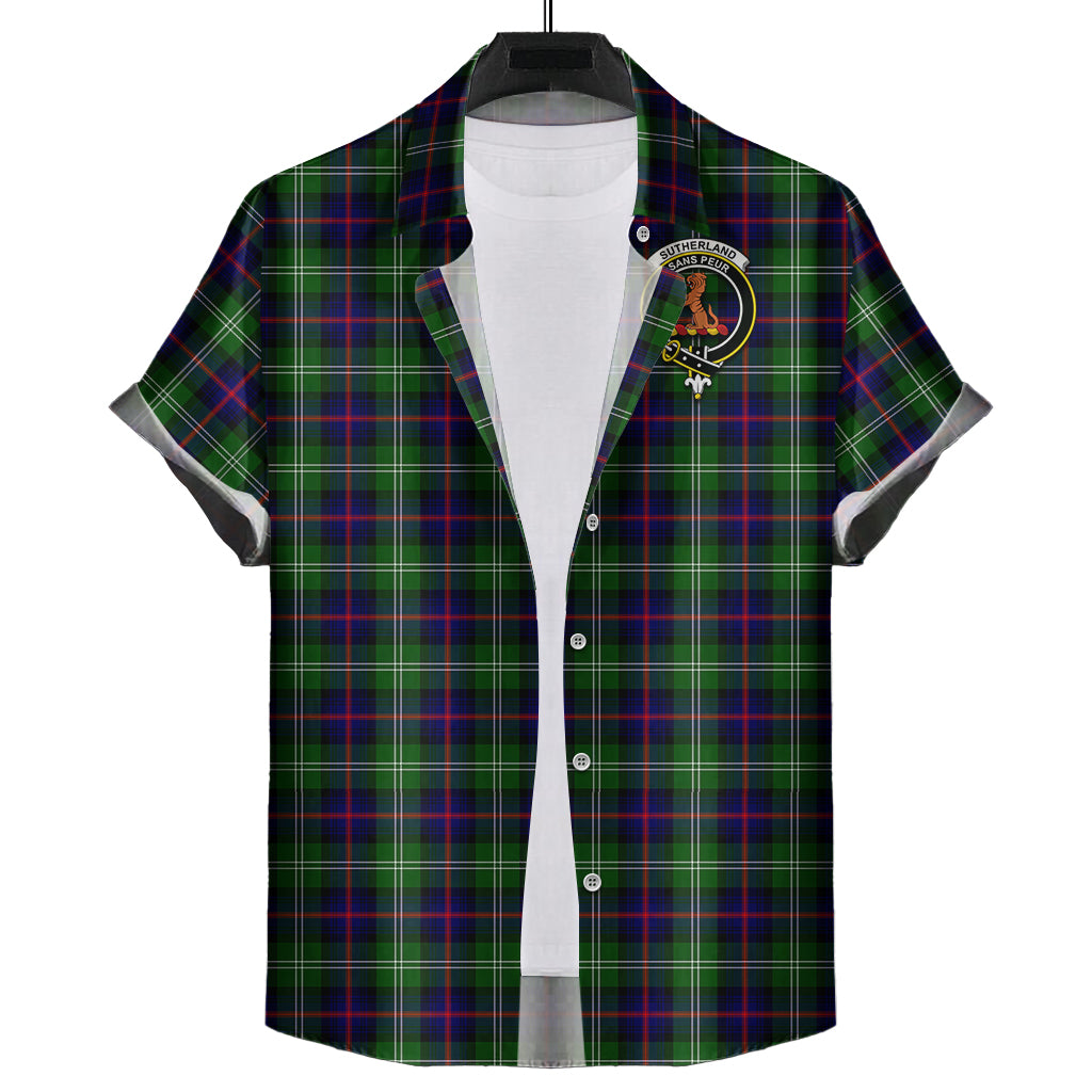 sutherland-modern-tartan-short-sleeve-button-down-shirt-with-family-crest