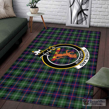 Sutherland Tartan Area Rug with Family Crest