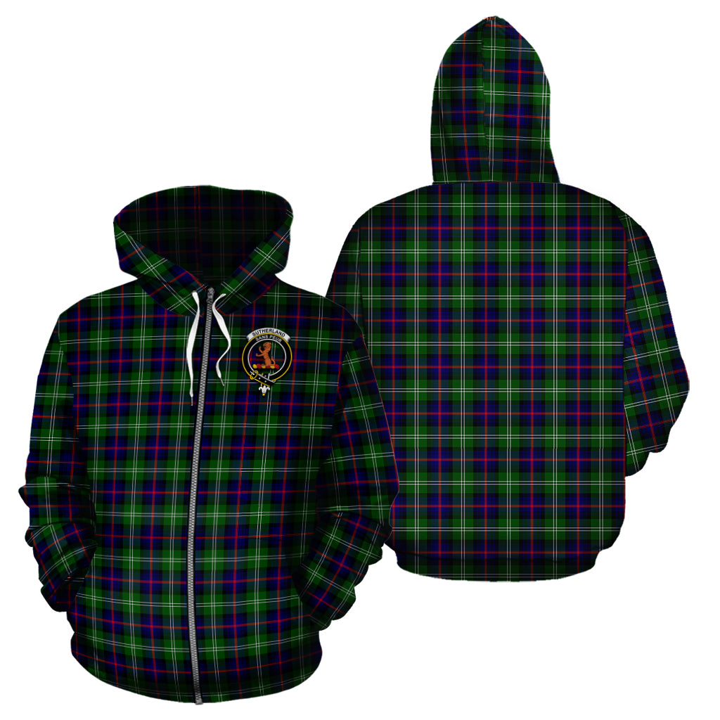 Sutherland Tartan Hoodie with Family Crest - Tartan Vibes Clothing