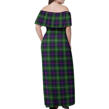 Sutherland Tartan Off Shoulder Long Dress