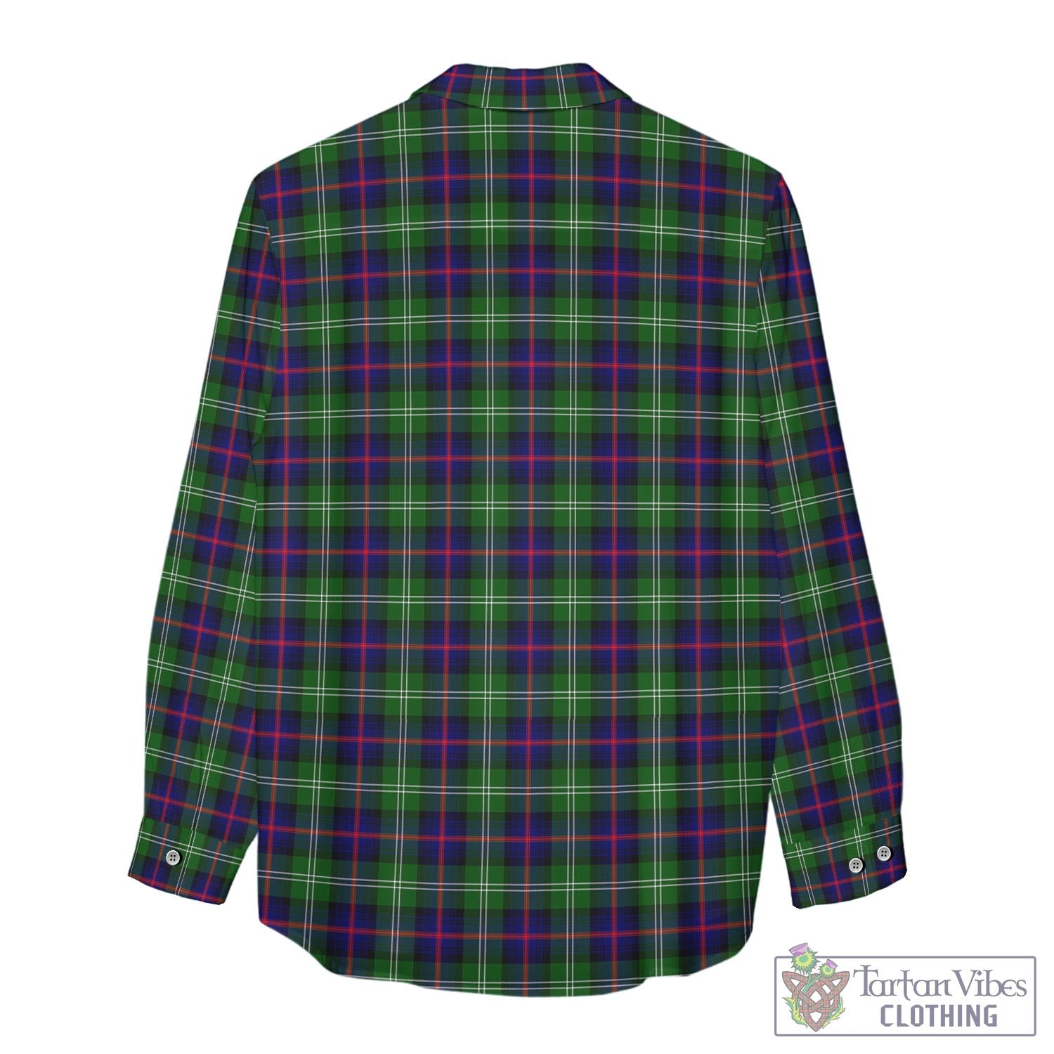 Tartan Vibes Clothing Sutherland Modern Tartan Womens Casual Shirt with Family Crest