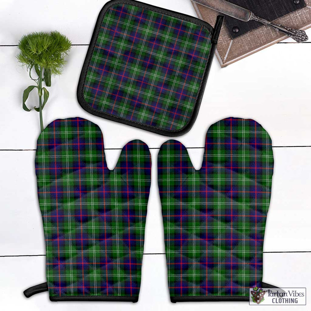 Sutherland Tartan Combo Oven Mitt & Pot-Holder Combo 1 Oven Mitt & 1 Pot-Holder Black - Tartan Vibes Clothing