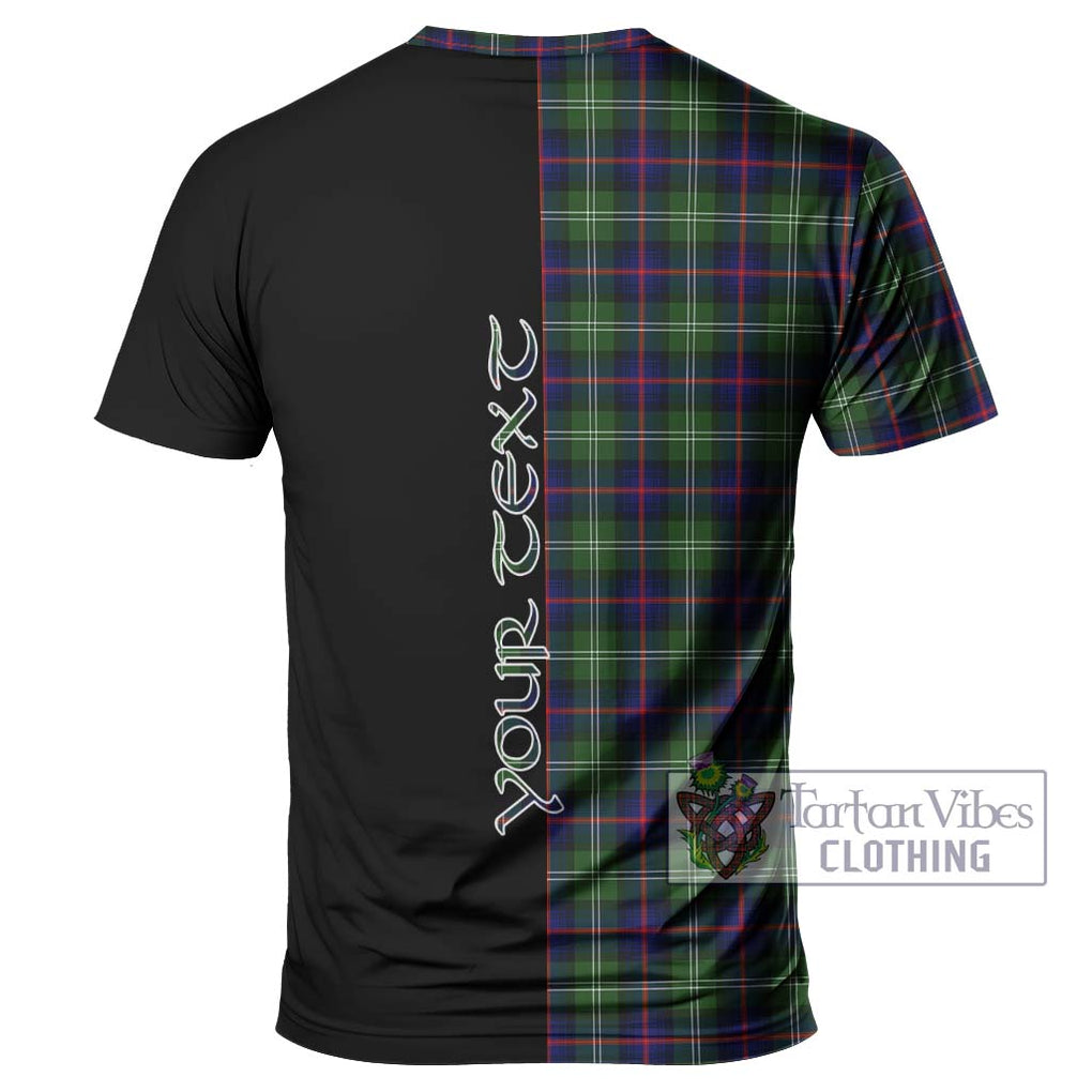 Sutherland Tartan T-Shirt with Family Crest and Half Of Me Style - Tartanvibesclothing Shop