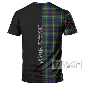 Sutherland Tartan T-Shirt with Family Crest and Half Of Me Style