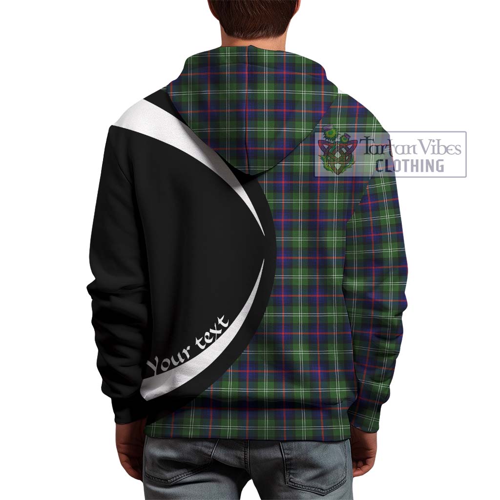 Sutherland Tartan Hoodie with Family Crest Circle Style - Tartan Vibes Clothing