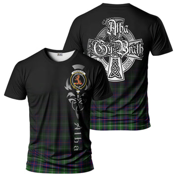 Sutherland Tartan T-Shirt Featuring Alba Gu Brath Family Crest Celtic Inspired