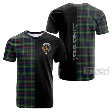 Sutherland Tartan Cotton T-shirt with Family Crest and Half Of Me Style